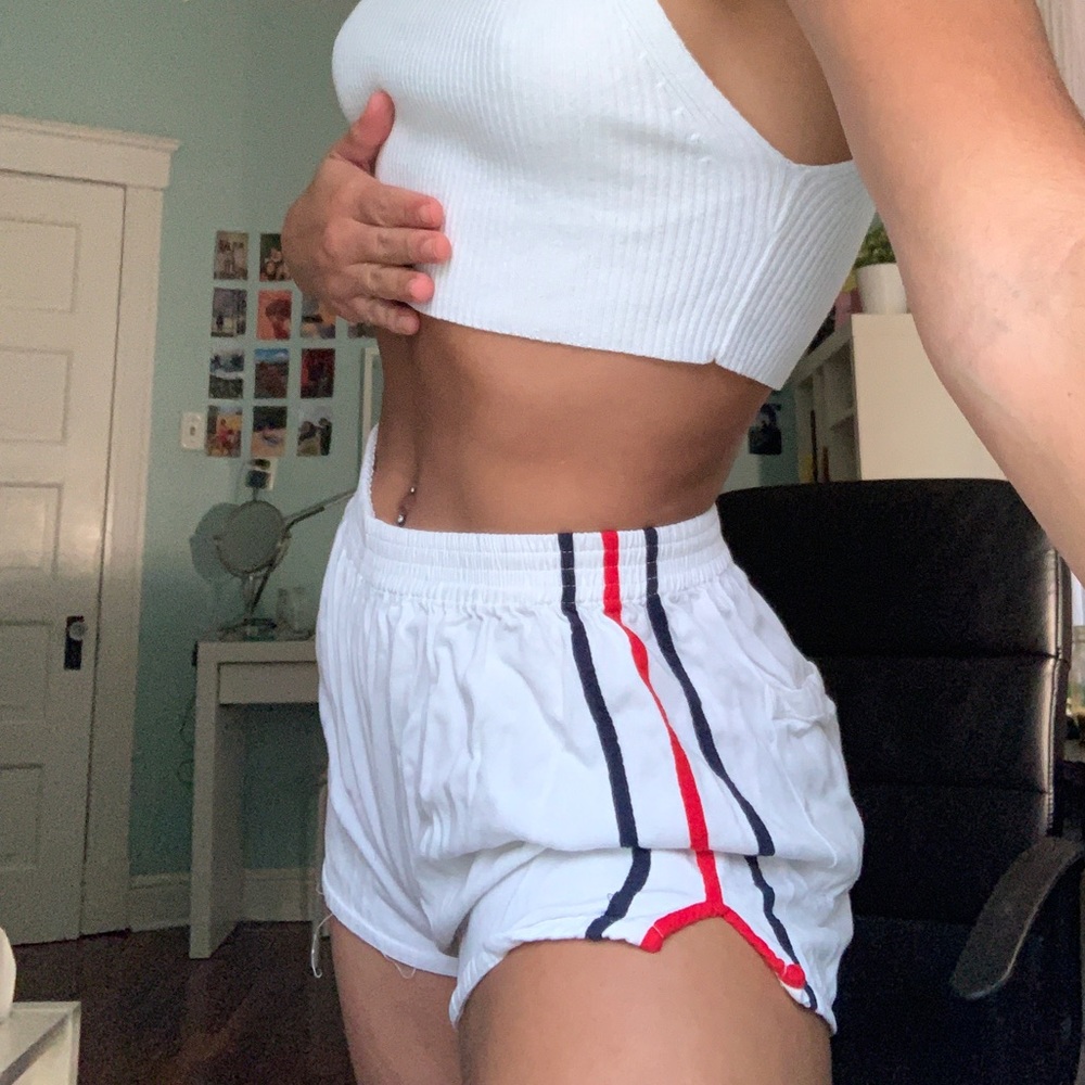 brandy melville / john galt white shorts w stripe